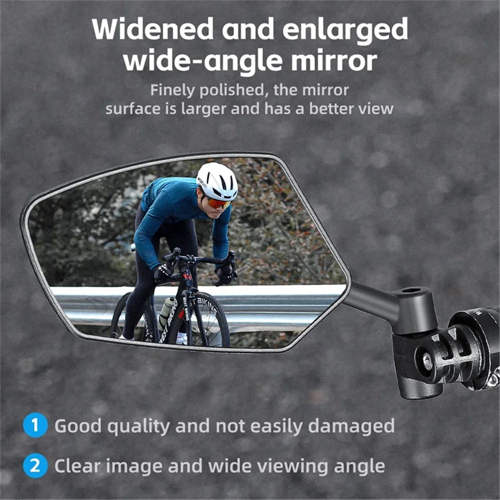 WEST BIKING YP0720048 1Pc Bike Handlebar End Rotatable Rearview Mirror Bicycle Safety Rearview Mirror - 6