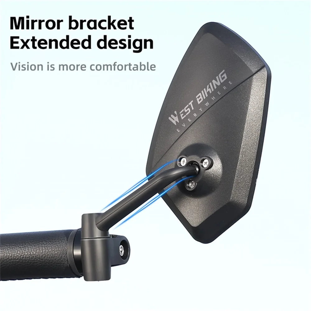 WEST BIKING YP0720048 1Pc Bike Handlebar End Rotatable Rearview Mirror Bicycle Safety Rearview Mirror - 7