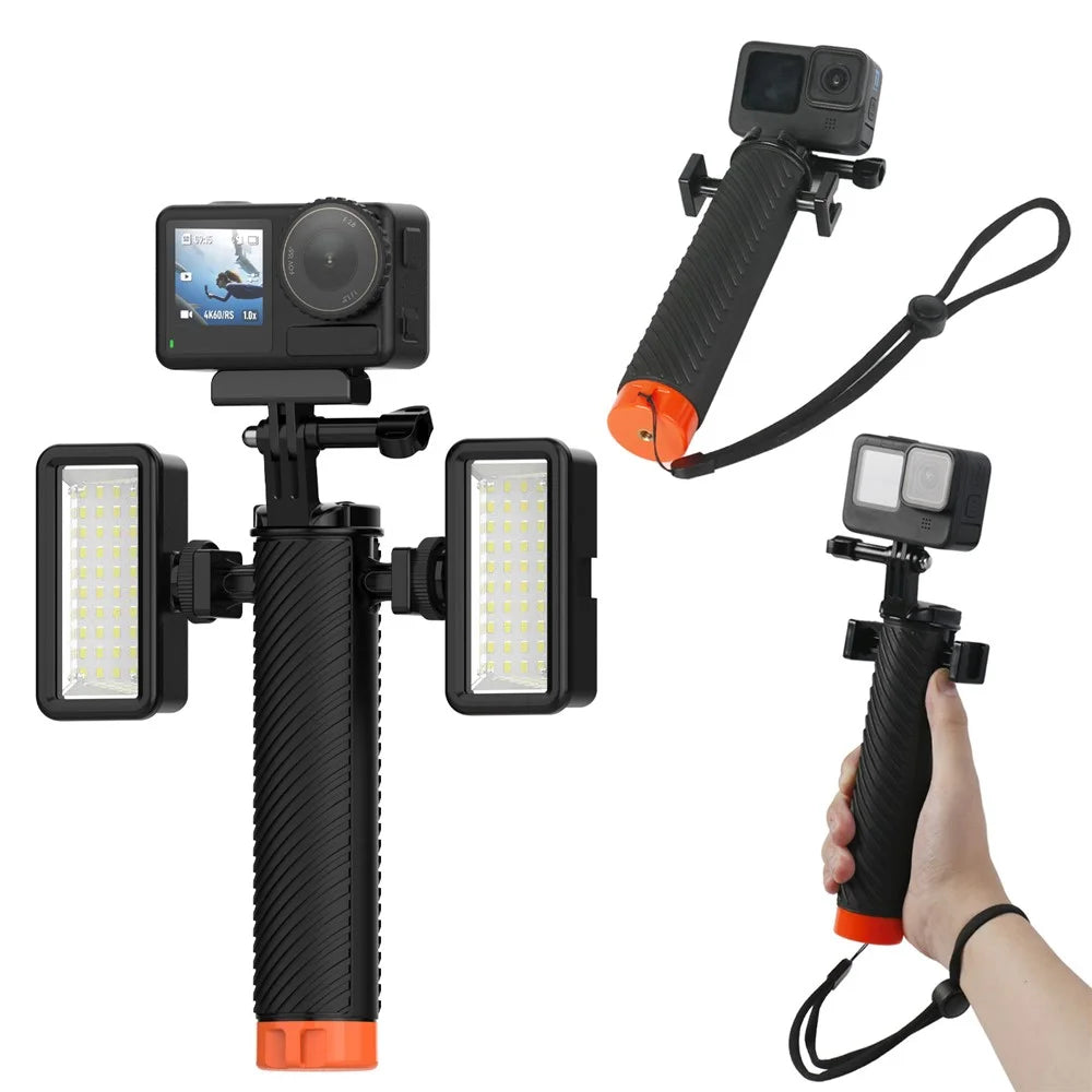 FLW006 Cold Shoe Interface Floating Hand Grip Diving Buoyancy Stick for Gopro / DJI Action / Insta360 Sport Camera - 1