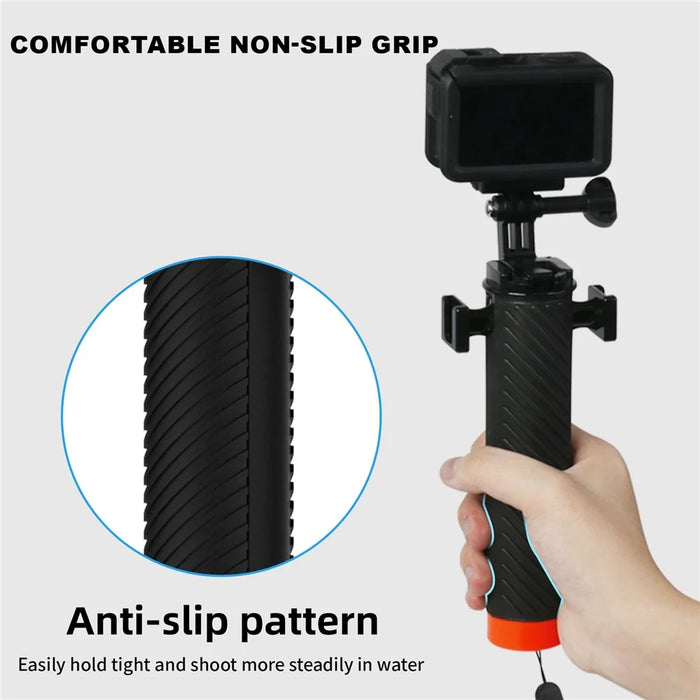 FLW006 Cold Shoe Interface Floating Hand Grip Diving Buoyancy Stick for Gopro / DJI Action / Insta360 Sport Camera - 4