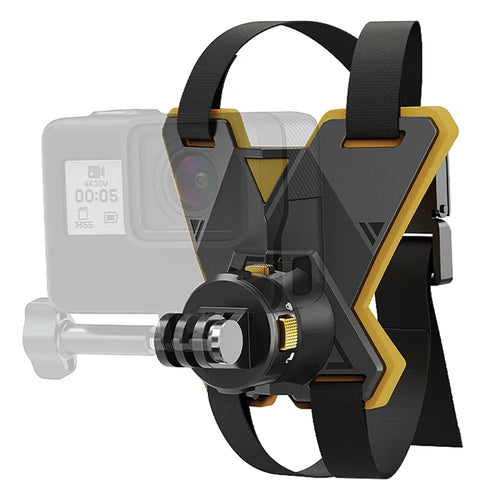 JX-XBDO1-MM For GoPro Action Camera Helmet Chin Holder Strap with Magnetic Base + Mini Adapter + Phone Clip - 1