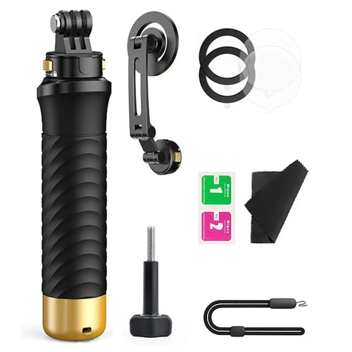 JX-FLB02-M For GoPro Hero 12 / 11 / 10 Action Camera Floating Hand Grip+Magnetic Base+Phone Holder - 1