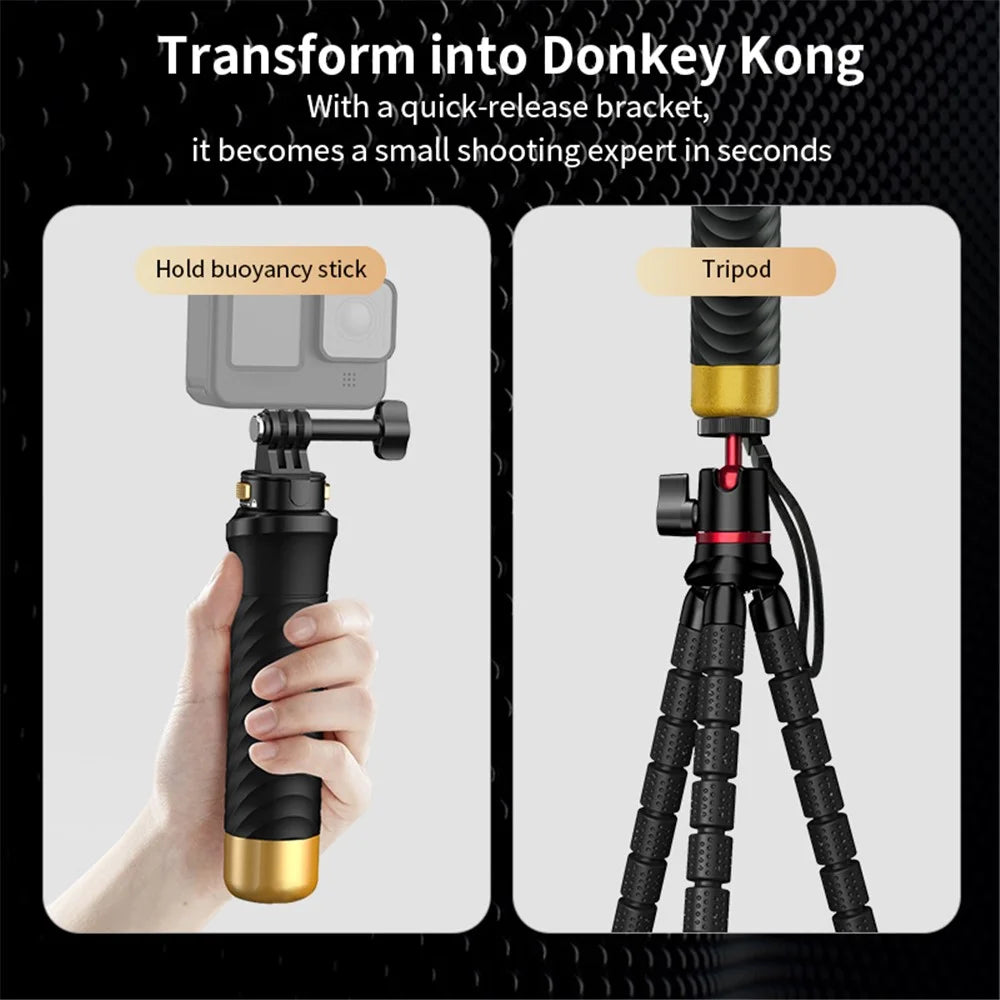 JX-FLB02-M For GoPro Hero 12 / 11 / 10 Action Camera Floating Hand Grip+Magnetic Base+Phone Holder - 4
