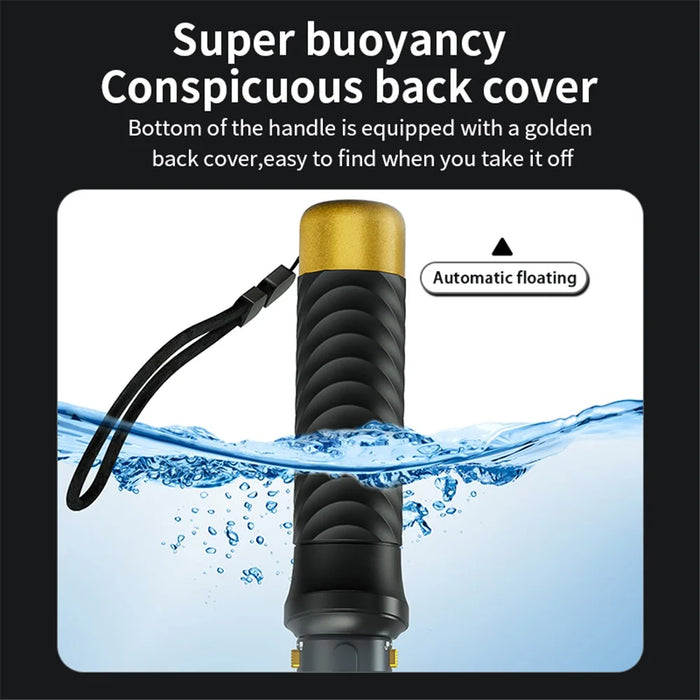 JX-FLB02-M For GoPro Hero 12 / 11 / 10 Action Camera Floating Hand Grip Handle Mount with Wrist Strap - 4