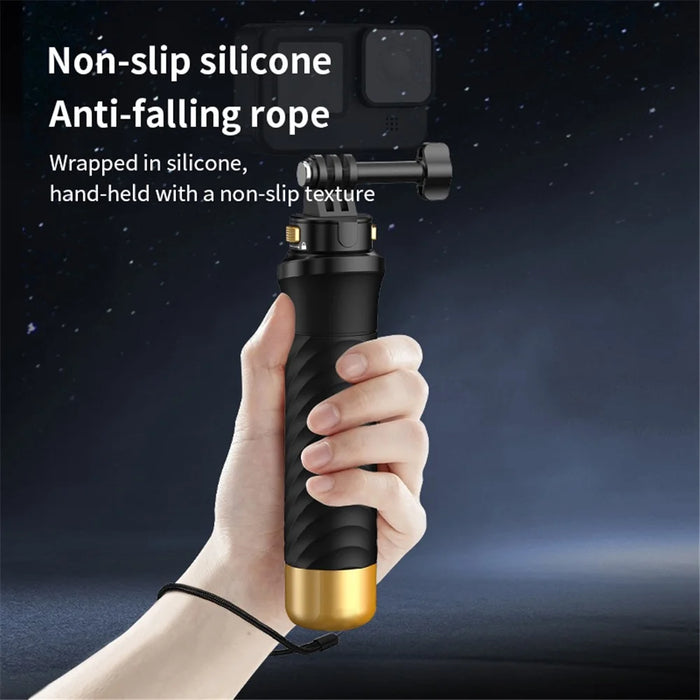 JX-FLB02-M For GoPro Hero 12 / 11 / 10 Action Camera Floating Hand Grip Handle Mount with Wrist Strap - 6