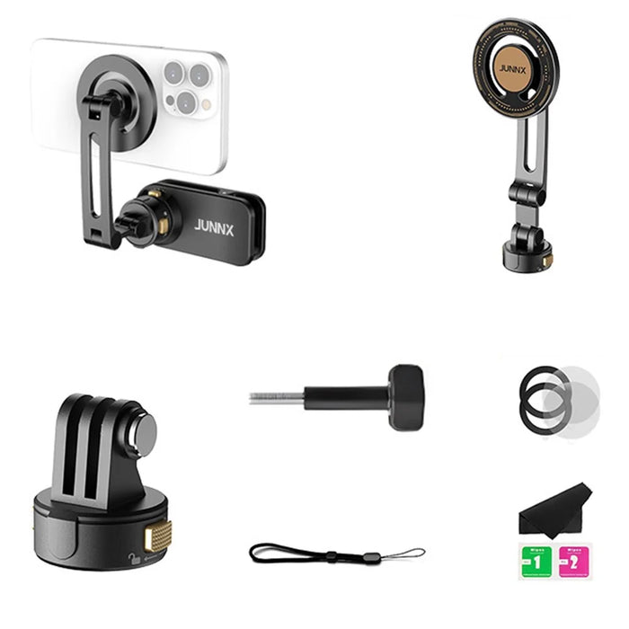 Gp-039 Clip to Backpack Camera Mount with Magnetic Phone Holder+Magnetic Quick Release Bracket for GoPro - 7