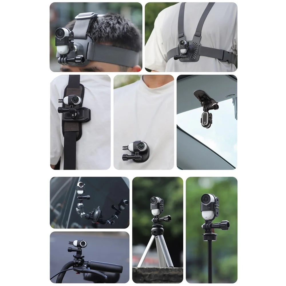 SUNNYLIFE G3S-ZJ843 For Insta360 GO 3S / GO 3 Vertical Horizontal Shooting Bracket Plastic Mount Adapter - 6