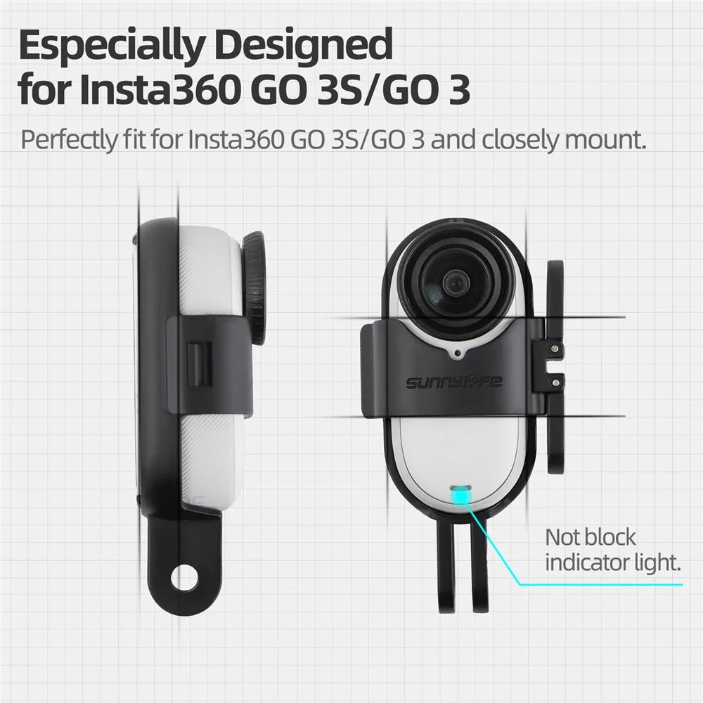 SUNNYLIFE G3S-ZJ843 For Insta360 GO 3S / GO 3 Vertical Horizontal Shooting Bracket Plastic Mount Adapter - 7