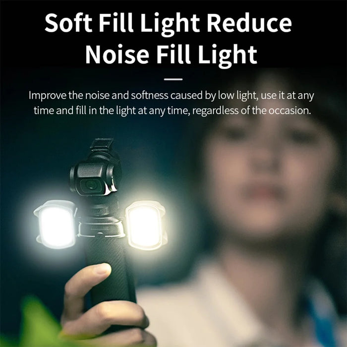 STARTRC 1140712 For DJI Osmo Pocket 3 Cat Ear Design LED Fill Light 3 Modes Magnetic Camera Fill Lamp - 4
