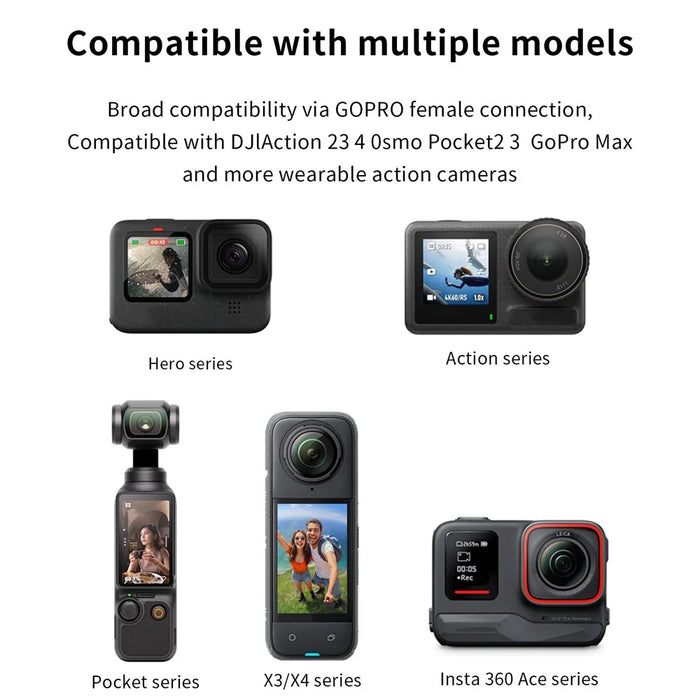For GoPro / DJI / Insta360 Action Camera 360 Degrees Rotation Backpack Clip Camera Mount Bracket - 5