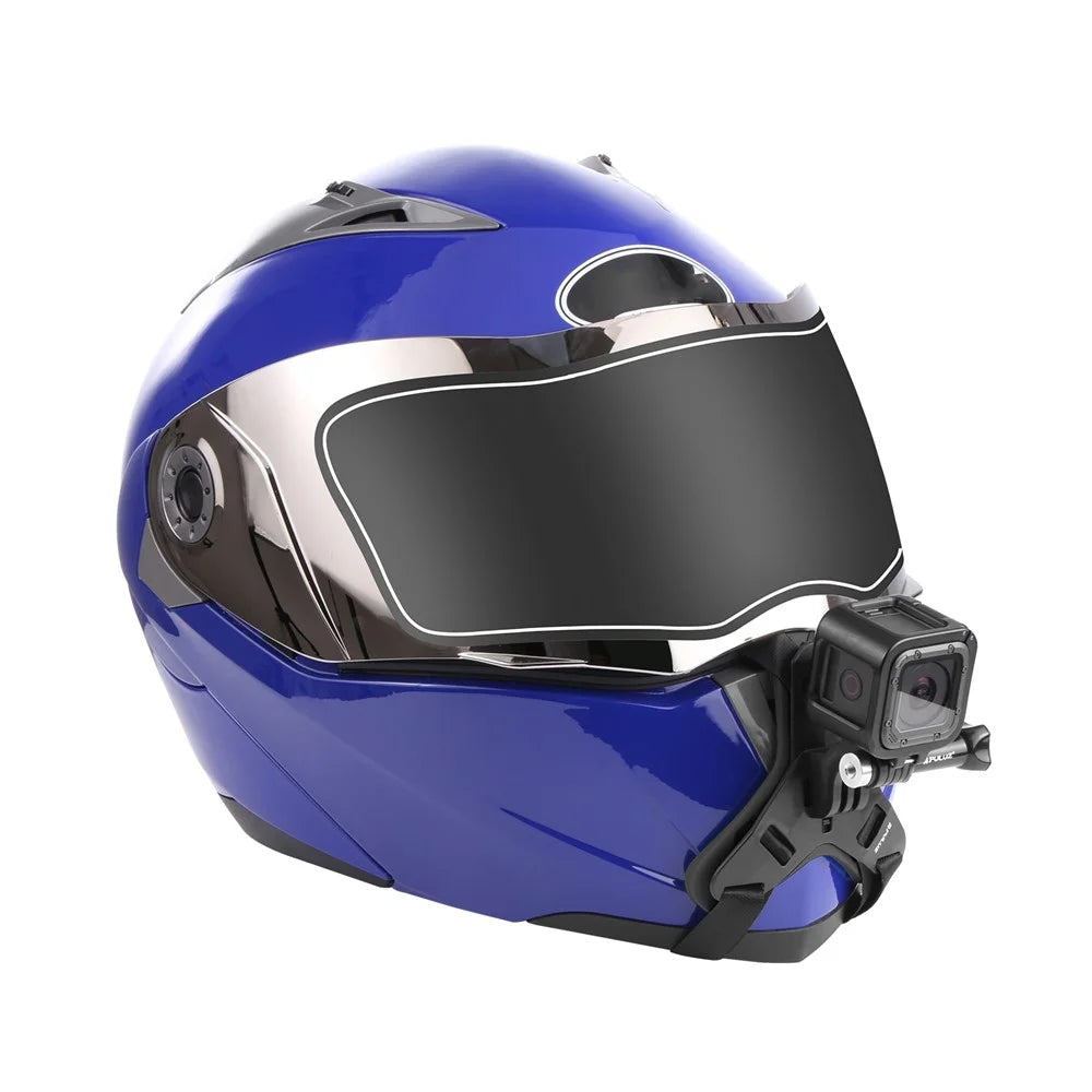 PULUZ PU579 For GoPro Hero 11 / 10 Sports Camera Motorcycle Helmet Mount Chin Bracket - Black - 3