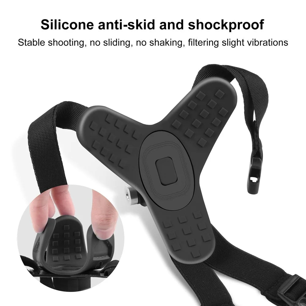 PULUZ PU579 For GoPro Hero 11 / 10 Sports Camera Motorcycle Helmet Mount Chin Bracket - Black - 5