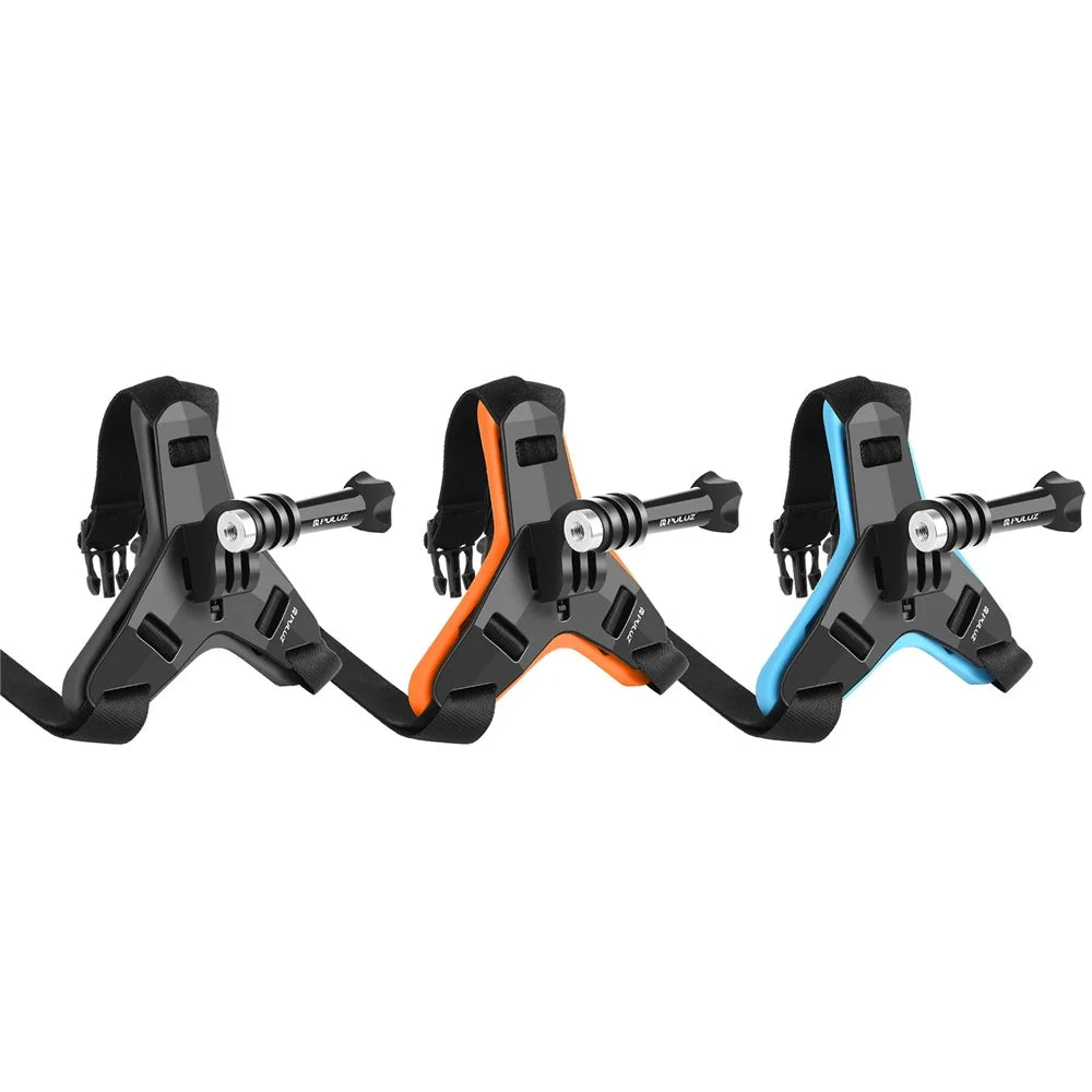 PULUZ PU579 For GoPro Hero 11 / 10 Sports Camera Motorcycle Helmet Mount Chin Bracket - Black - 7