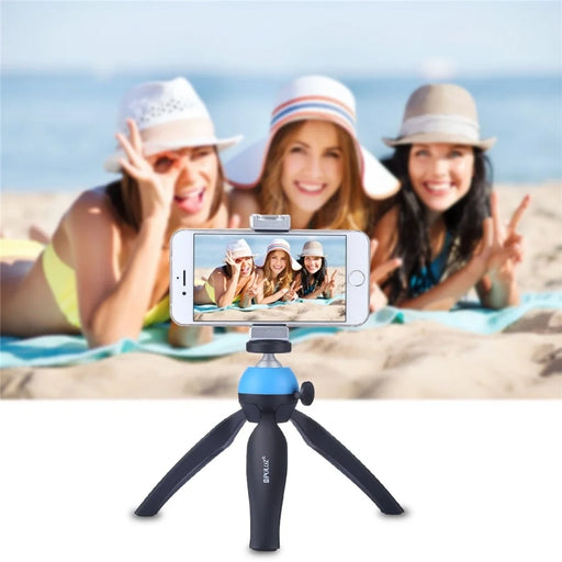 PULUZ PU370 Cold Shoe Adapter Phone Clamp Aluminum Alloy Retractable Phone Clip - 2