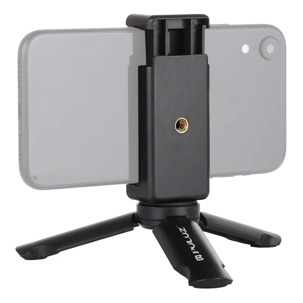 PULUZ PU373 For DJI Osmo Action Series / Smartphone Folding Mini Tripod with Universal Phone Clamp - 1
