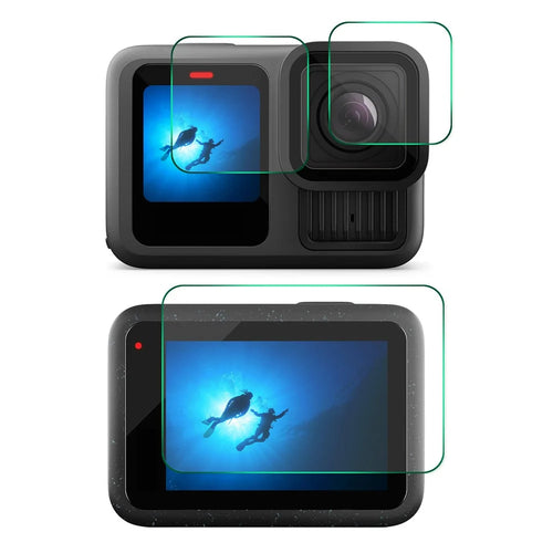 ENKAY HAT PRINCE For GoPro Hero 13   High Aluminium-silicon Glass Film 0.2mm 9H Camera Lens + Screen Protector Set - Transparent - 1