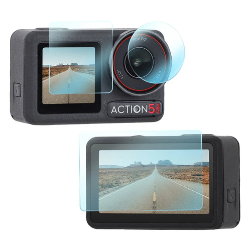 SUNNYLIFE OA5-BHM883 Tempered Glass Screen Protector Set for DJI Osmo Action 5 Pro Sports Camera Accessories (1 Main Screen + 1 Small Screen + 1 Lens) - 1