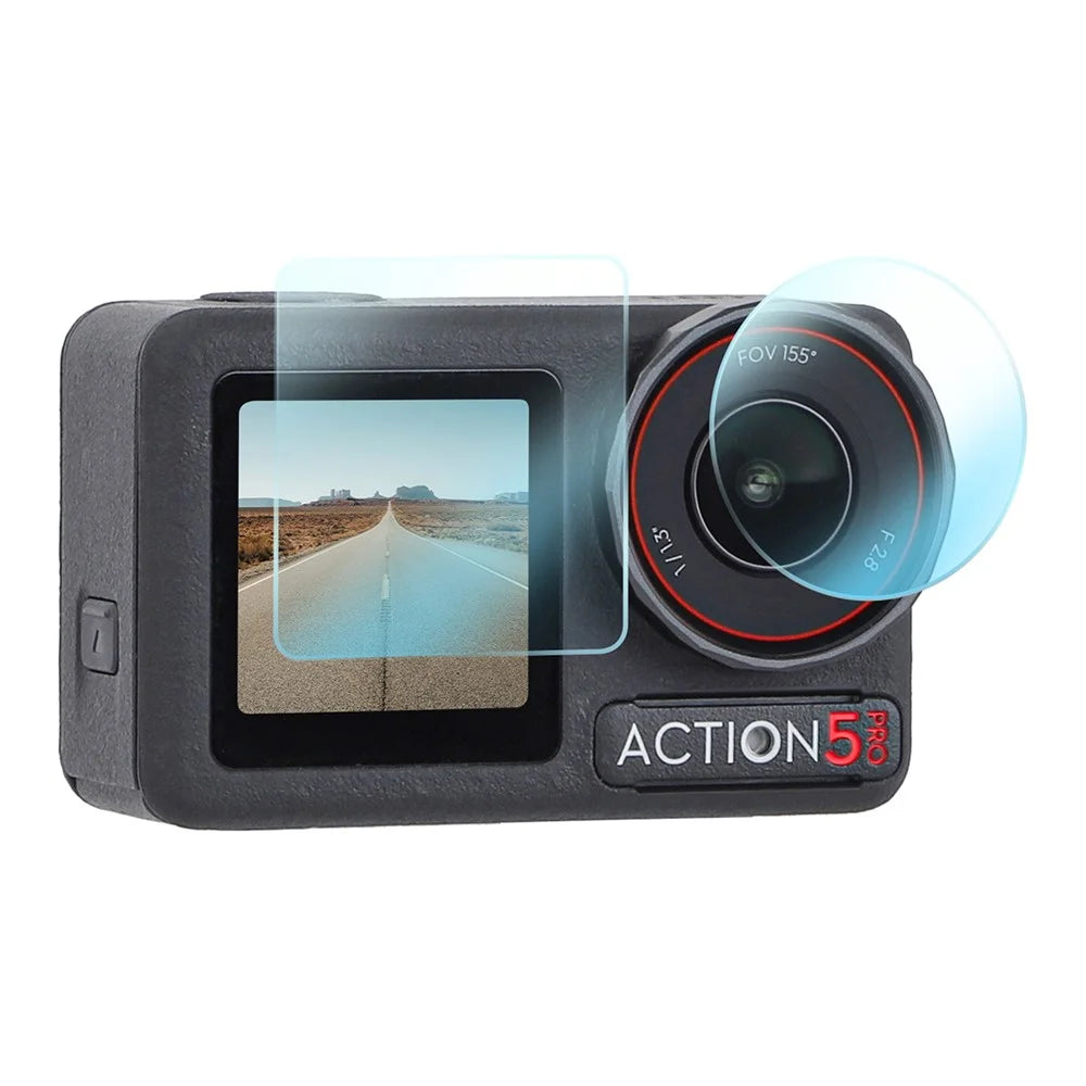 SUNNYLIFE OA5-BHM883 Tempered Glass Screen Protector Set for DJI Osmo Action 5 Pro Sports Camera Accessories (1 Main Screen + 1 Small Screen + 1 Lens) - 3