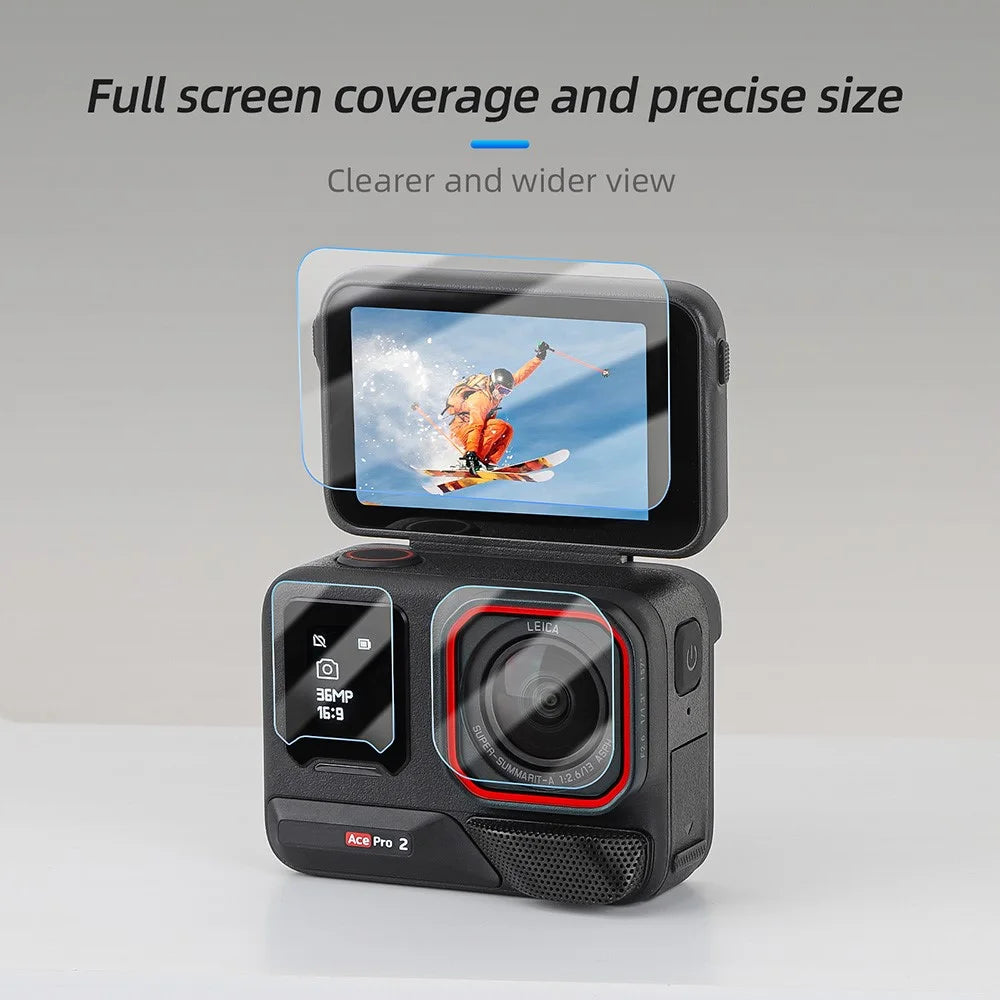 SUNNYLIFE EP2-BHM916 For Insta360 Ace Pro 2 Camera 1 Set Tempered Glass Camera Screen Lens Films - 5