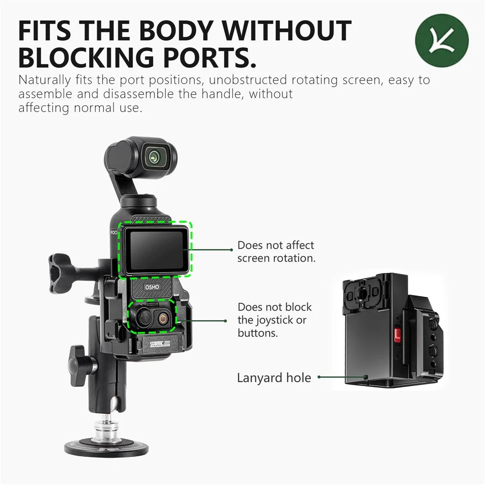 STARTRC 1146318 For DJI Osmo Pocket 3 Action Camera Cage Metal Expansion Frame - 6