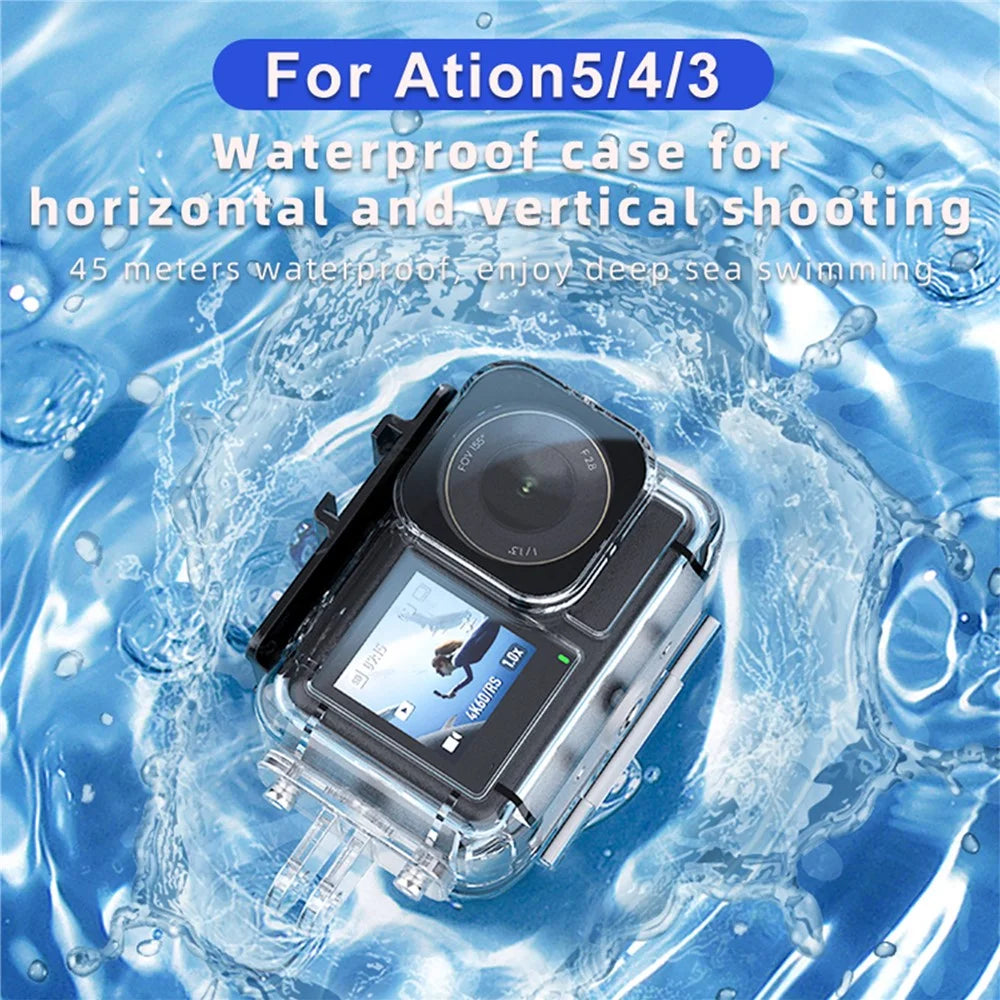 FLW019 For DJI Osmo Action 5 Pro / 4 / 3 Camera Waterproof Anti-Drop Shell 45m Diving Case - 2