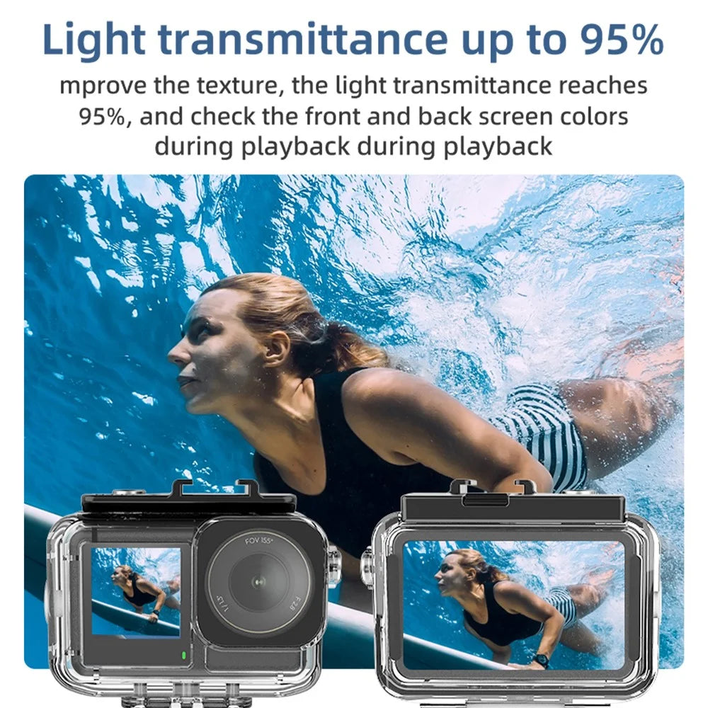 FLW019 For DJI Osmo Action 5 Pro / 4 / 3 Camera Waterproof Anti-Drop Shell 45m Diving Case - 6
