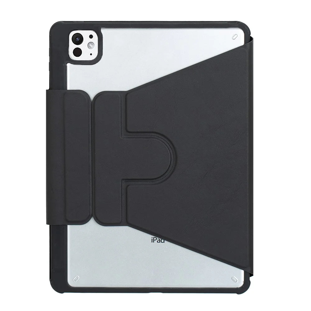 L13-B For iPad Pro 11 (2024) PU Leather+Acrylic Tablet Rotary Stand Cover with Keyboard - Black - 3