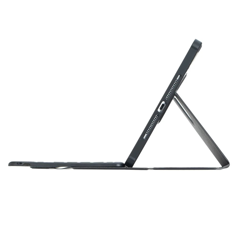 L13-B For iPad Pro 11 (2024) PU Leather+Acrylic Tablet Rotary Stand Cover with Keyboard - Black - 7