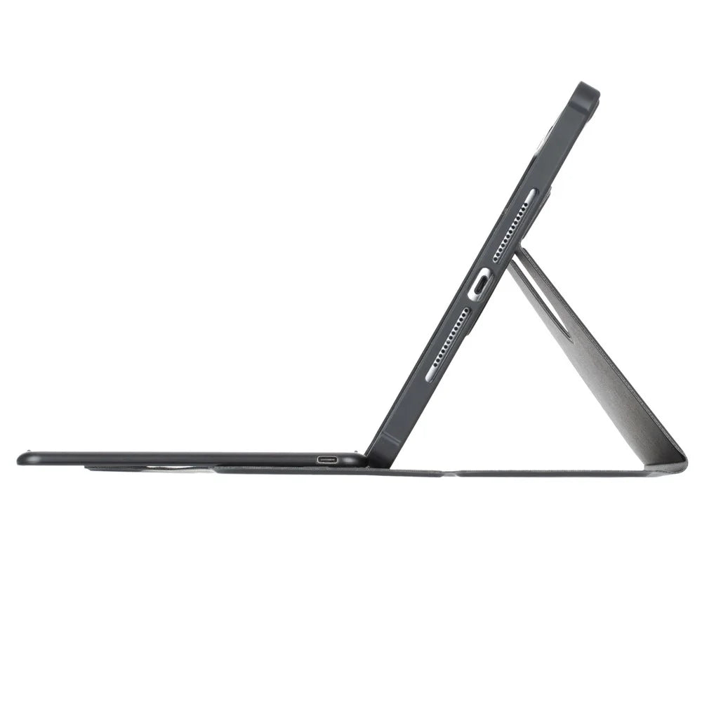 YL13 For iPad Pro 11 (2024) PU+Acrylic Rotary Stand Tablet Cover with Round Key Keyboard - Black - 7