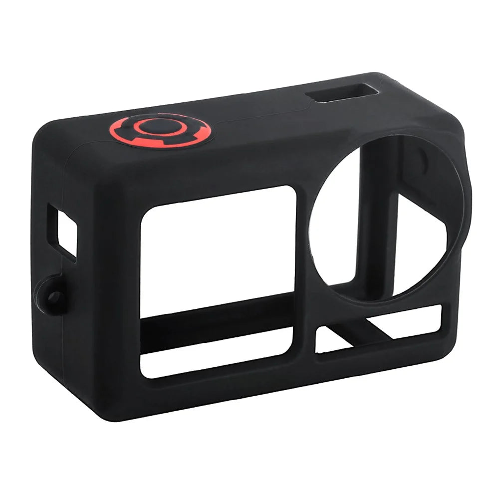 STARTRC For DJI Osmo Action 5 Pro Silicone Frame Sports Camera Protective Case with Lens Cover - Black - 1