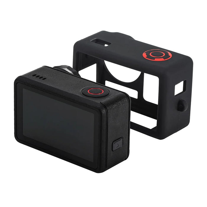 STARTRC For DJI Osmo Action 5 Pro Silicone Frame Sports Camera Protective Case with Lens Cover - Black - 3