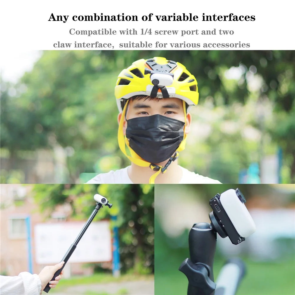 IN71 For Insta360 GO 3S / Go 3 Magnetic Suction Metal Camera Holder Base with Charging Port - 2