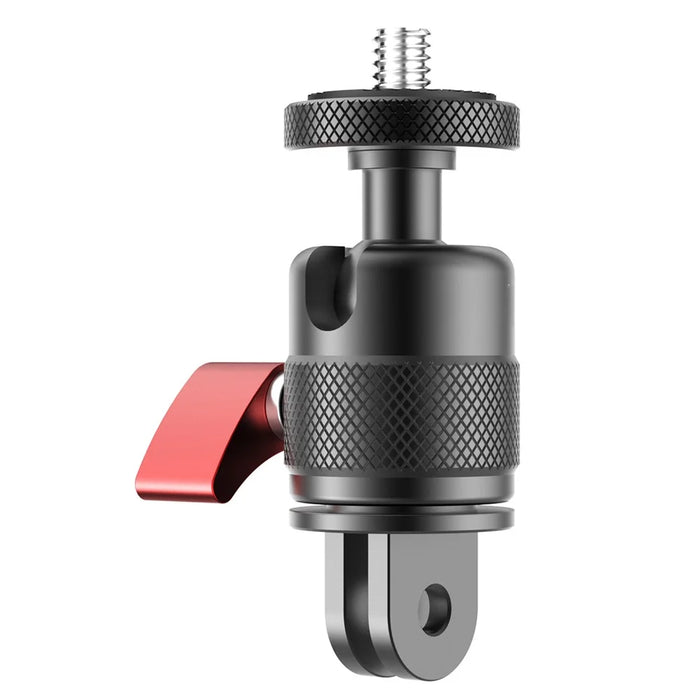 AL36 For GoPro Hero 13 / Hero 12 / Insta360 X4 360 Degree Rotating Aluminum Alloy Camera Mount Adapter - 1