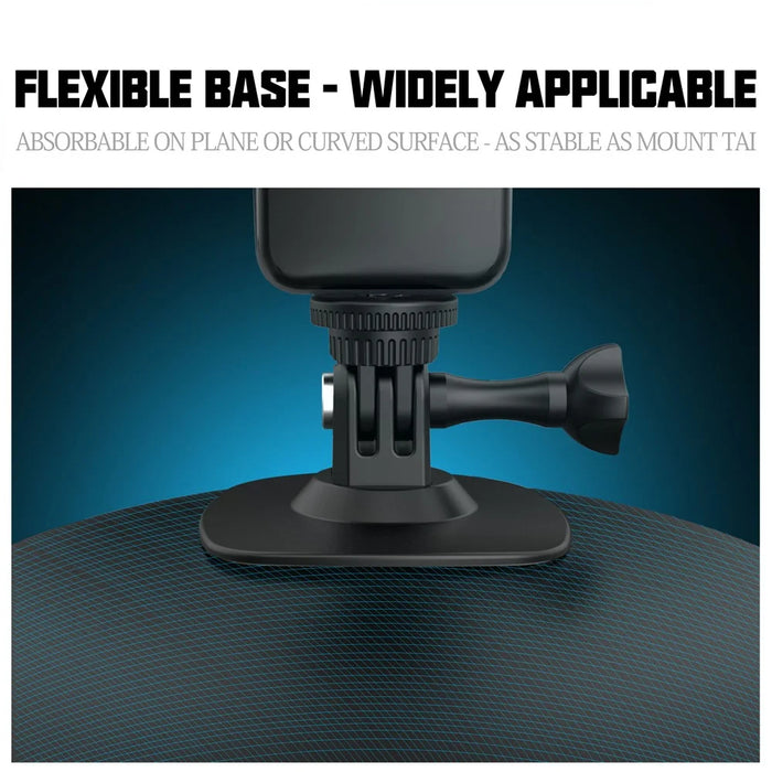 GP383 TPU + Composite Nylon Motorcycle Helmet Camera Mount Adhesive Adapter for GoPro Insta360 - Style 2 - 3