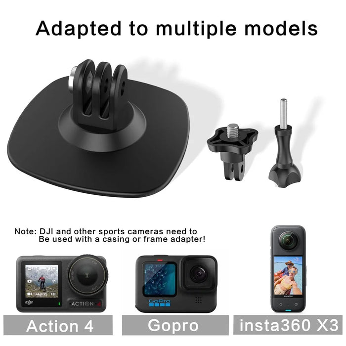 GP383 TPU + Composite Nylon Motorcycle Helmet Camera Mount Adhesive Adapter for GoPro Insta360 - Style 2 - 5
