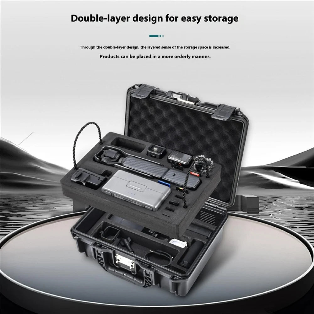 STARTRC 1149920 For DJI Osmo Pocket 3 TSA Lock Waterproof Case Double Layer Protection Hard PP Carrying Box - 3
