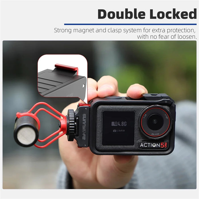 SUNNYLIFE AD938 For DJI Osmo Action 5 Pro / 4 / 3 Magnetic Cold Shoe Mount Quick Release Adapter - 7