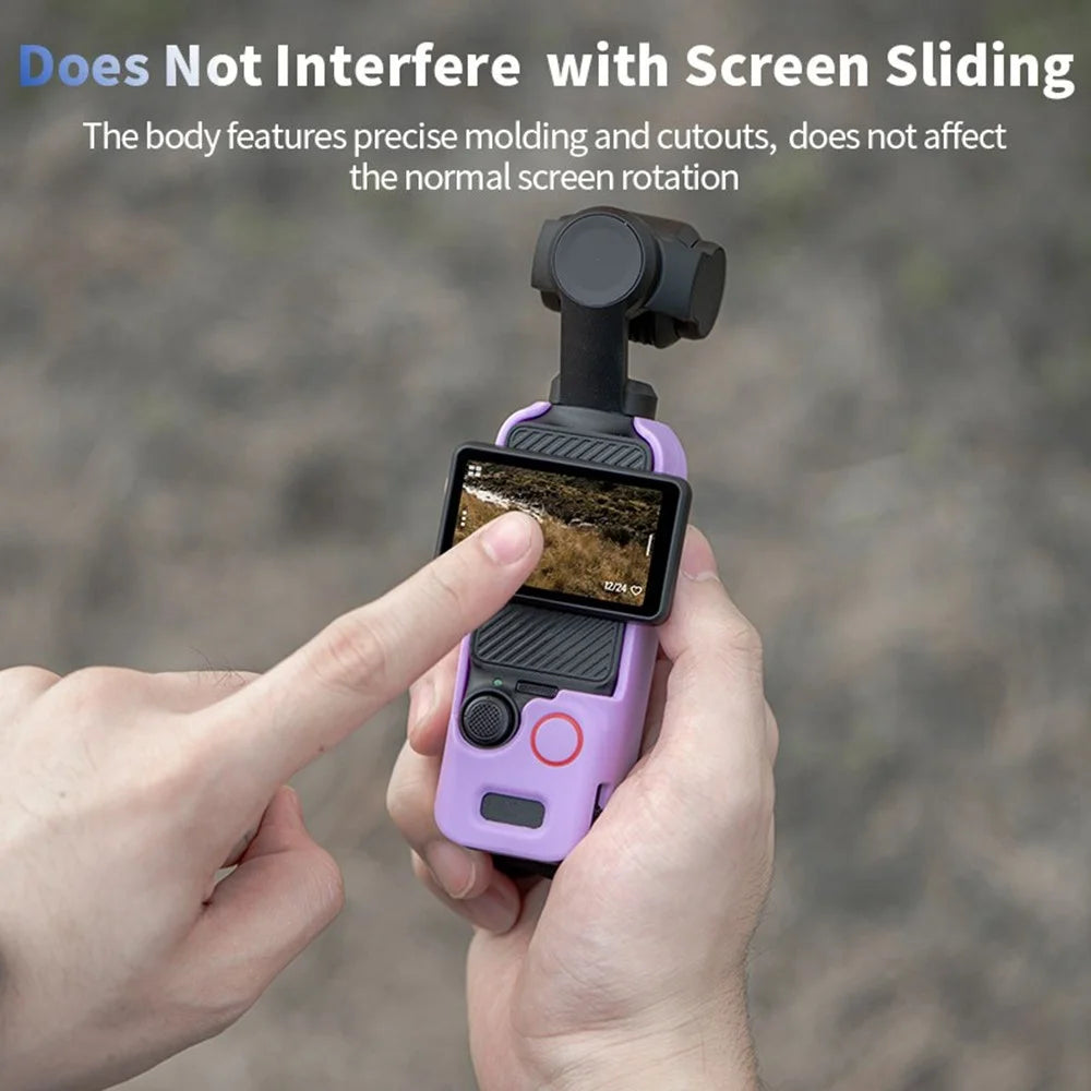 STARTRC For DJI Osmo Pocket 3 TPU Protective Case Anti-Drop Camera Body Cover - Black - 7