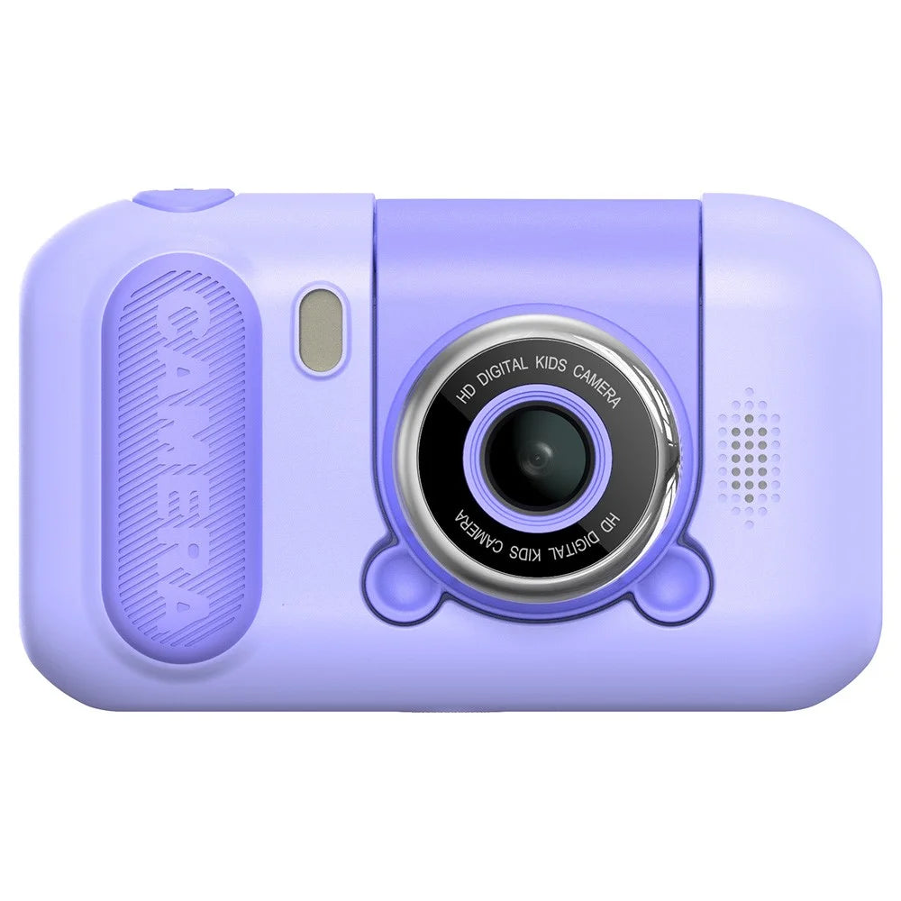 F79 2.4 Inch Screen Kids Digital Camera Flip Lens HD Children Photography Camera - Purple - 2