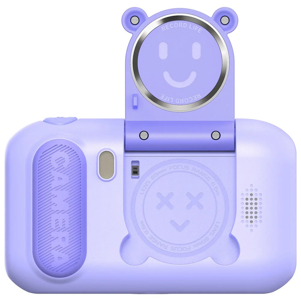 F79 2.4 Inch Screen Kids Digital Camera Flip Lens HD Children Photography Camera - Purple - 3