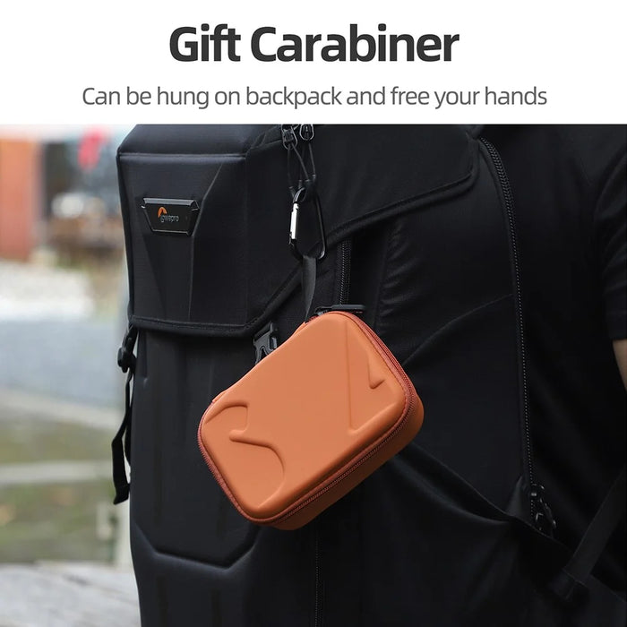 SUNNYLIFE OM7-B983 For DJI Osmo Mobile 7 Carrying Case Leather + EVA Portable Storage Bag - Orange - 5
