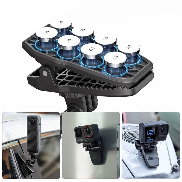 SUNNYLIFE MJ949 360° Magnetic Sun Visor Clip Multi-Purpose Strong Clamp Adjustable Angle - 5