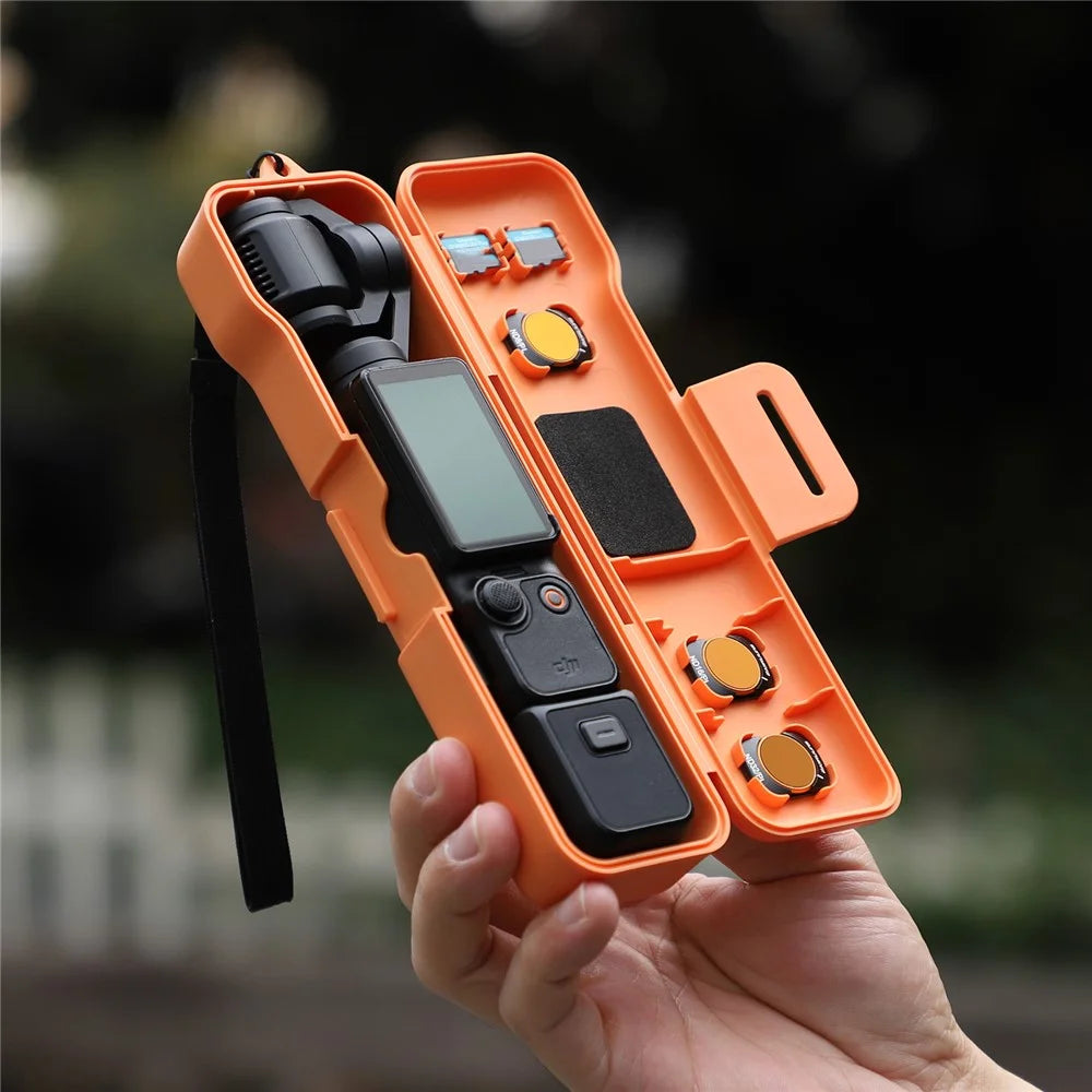 SUNNYLIFE OP3-K981 For DJI Osmo Pocket 3 Protective Case Filters Storage Box with Hand Strap - Black - 7