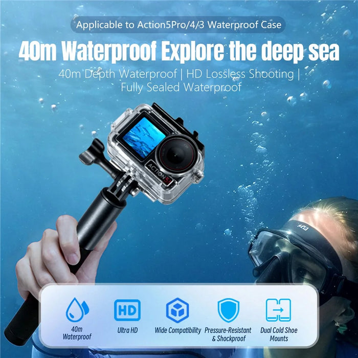 STARTRC For DJI Osmo Action 5 Pro / 4 / 3 Waterproof Case Underwater Housing Diving Protective Shell - 4