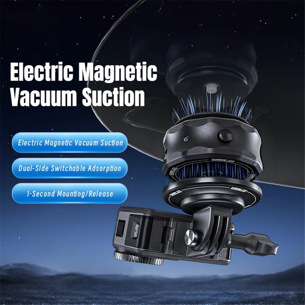 STARTRC 12180048 Universal Electric Magnetic Vacuum Suction Cup Mount Adapter for Action Cameras  /  Phones - 3