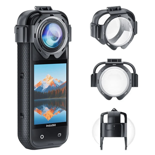 For Insta360 X5 Lens Protector Action Camera Snap-On Glass Cover 9H Hardness Anti Fog / Waterproof / Scratch Resistant - 1