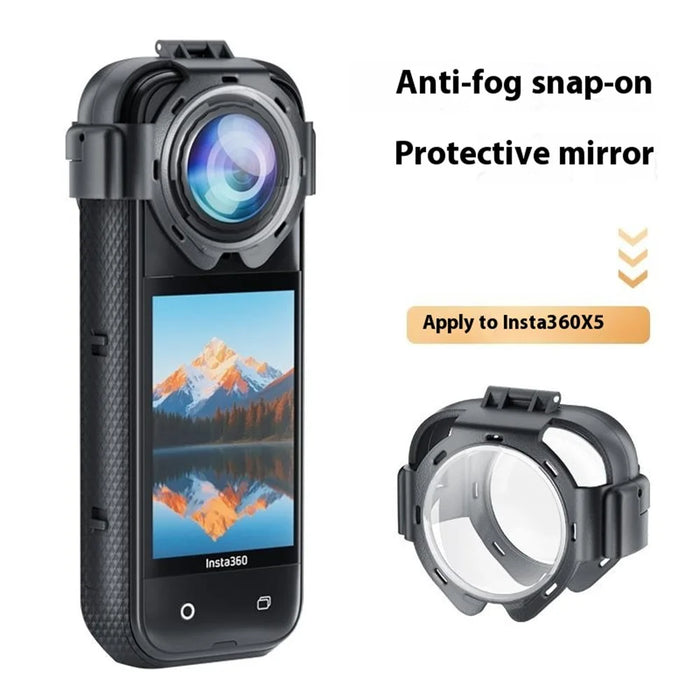 For Insta360 X5 Lens Protector Action Camera Snap-On Glass Cover 9H Hardness Anti Fog / Waterproof / Scratch Resistant - 3