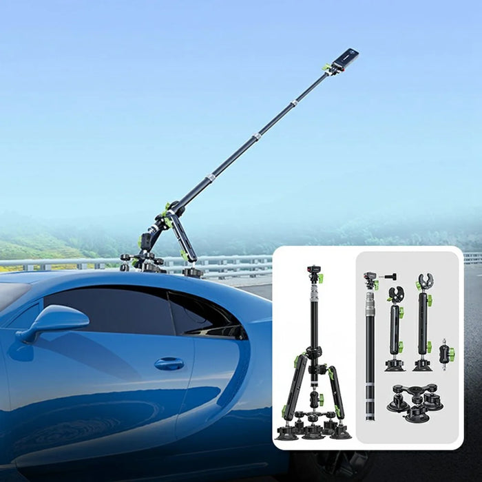 LANPARTE PMH-TS Invisible Selfie Stick Third Person View Extension Monopod Action Cameras Suction Cup Bracket - 2