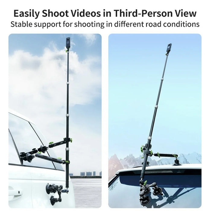 LANPARTE PMH-TS Invisible Selfie Stick Third Person View Extension Monopod Action Cameras Suction Cup Bracket - 4