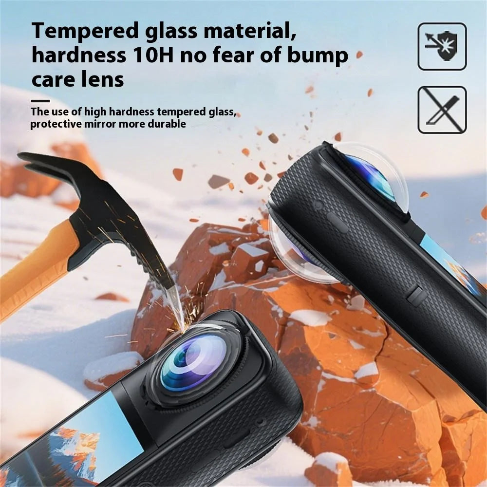 For Insta360 X5 2Pcs Panoramic Camera Lens Protector Anti Fog Scratch Resistant Optical Glass Lens Cover - 7